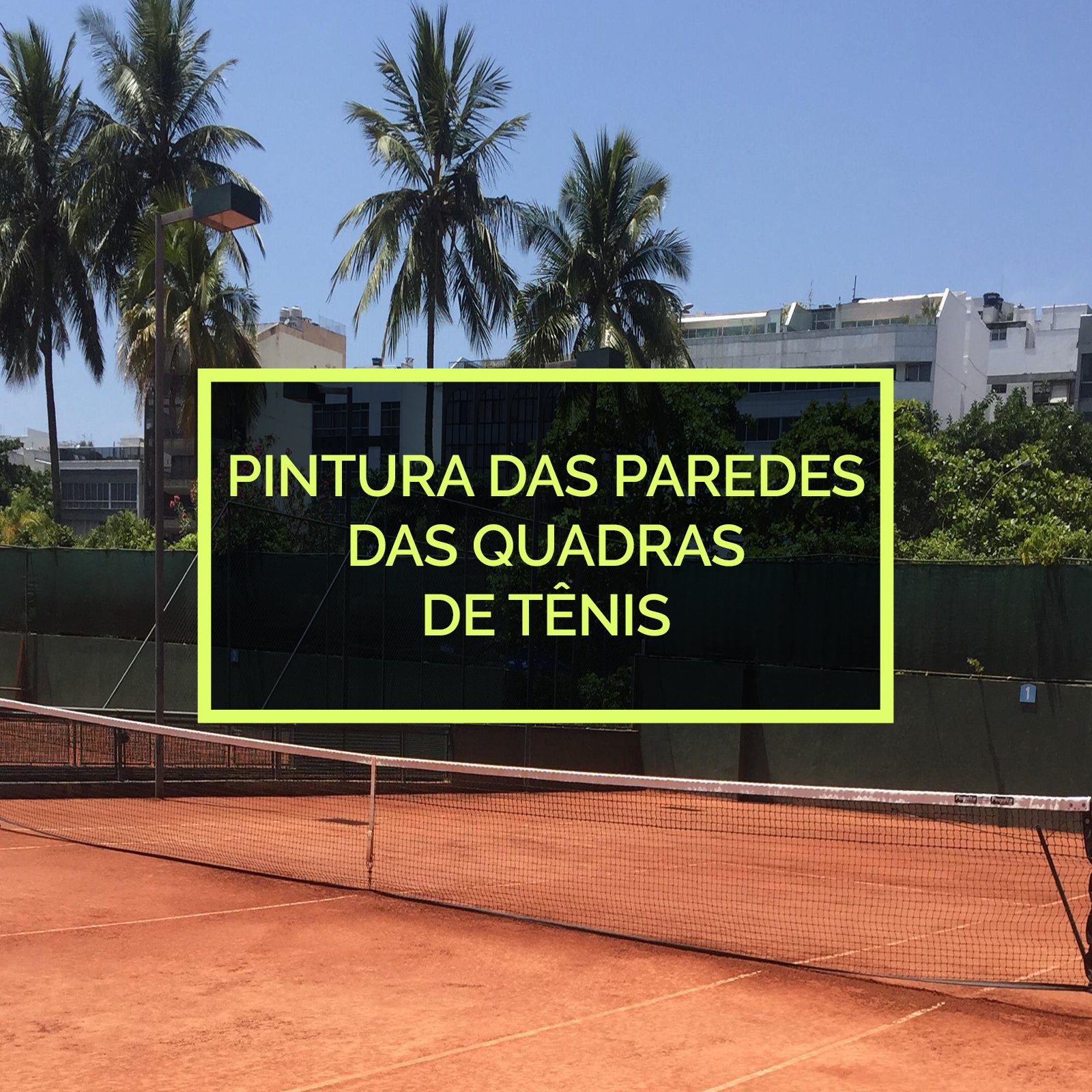 Quadras de tênis passam por pintura Clube dos Caiçaras